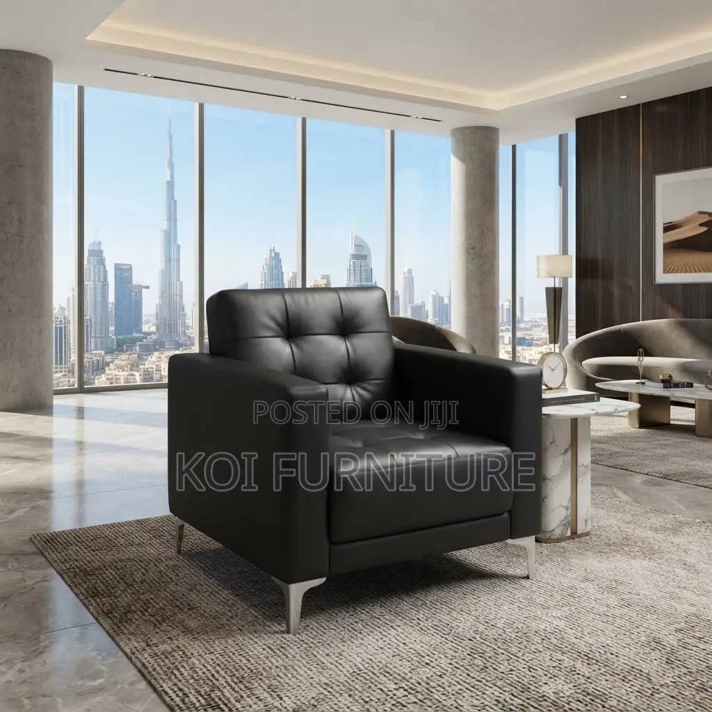 Office Sofa; Executive High End Leather Single Seater Sofa Sets