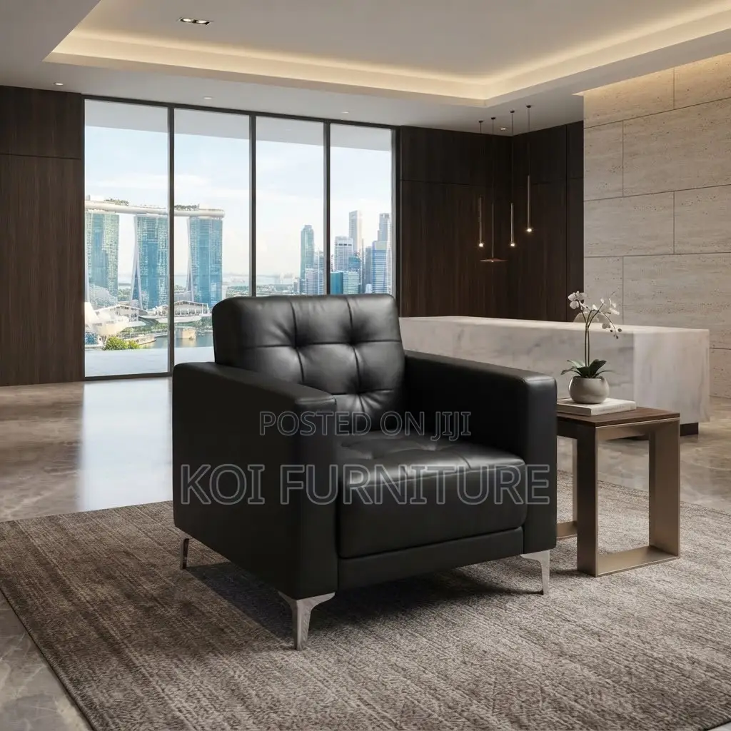 Office Sofa; Executive High End Leather Single Seater Sofa Sets