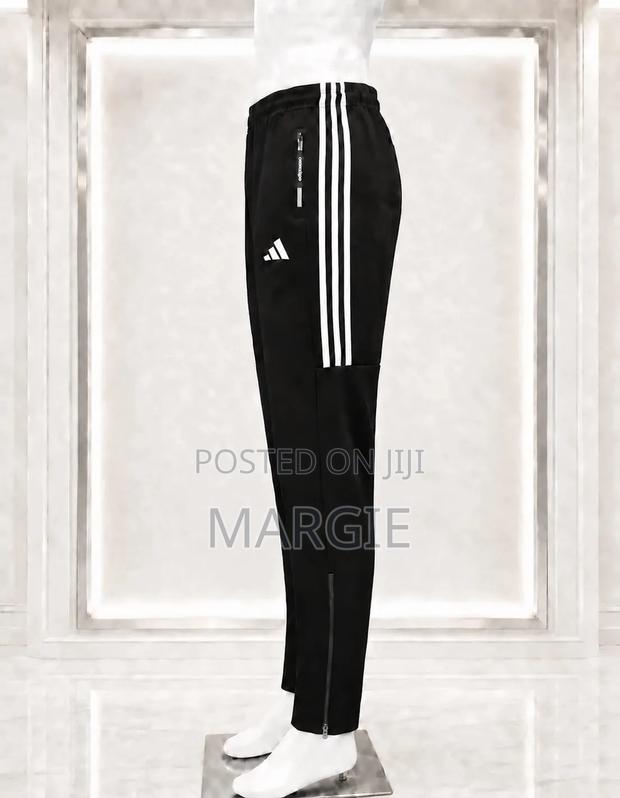 Black White Addidas Sports Track Trouser/Pants