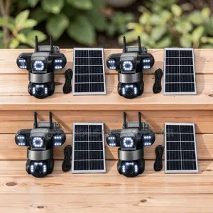 Maintenance Free 20MP 4K Ultra HD 4G PTZ Triple Lens Solar Cameras