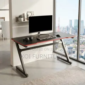 Office Desk; Black Ergonomic 1.2 Meter Study Framed Gaming Desk