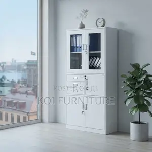 Office Cabinet; Lockable Executive Two Doors Cabinet With Secure Safe