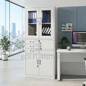 Office Cabinet; Lockable Executive Two Doors Cabinet With Secure Safe