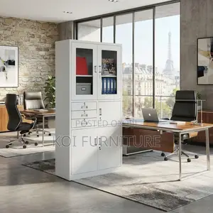 Office Cabinet; Lockable Executive Two Doors Cabinet With Secure Safe