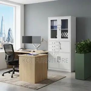 Office Cabinet; Lockable Executive Two Doors Cabinet With Secure Safe