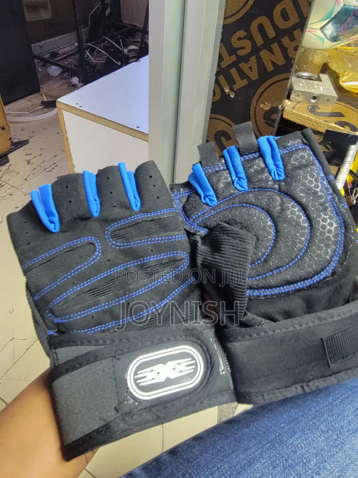 Gym Gloves Black and Blue