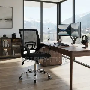 Office Chairs; Clerical Swivel Black Mesh Studies Chairs