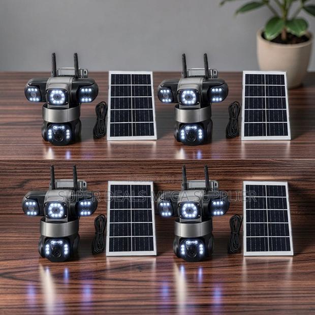 Night Vision 20MP 4K Ultra HD 4G PTZ Triple Lens Solar Cameras