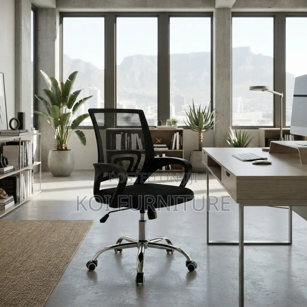 Office Chairs; Clerical Swivel Black Mesh Studies Chairs