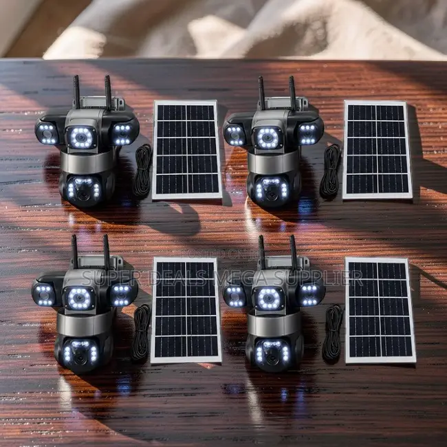Low Light HD 20MP 4K Ultra HD 4G PTZ Triple Lens Solar Cameras