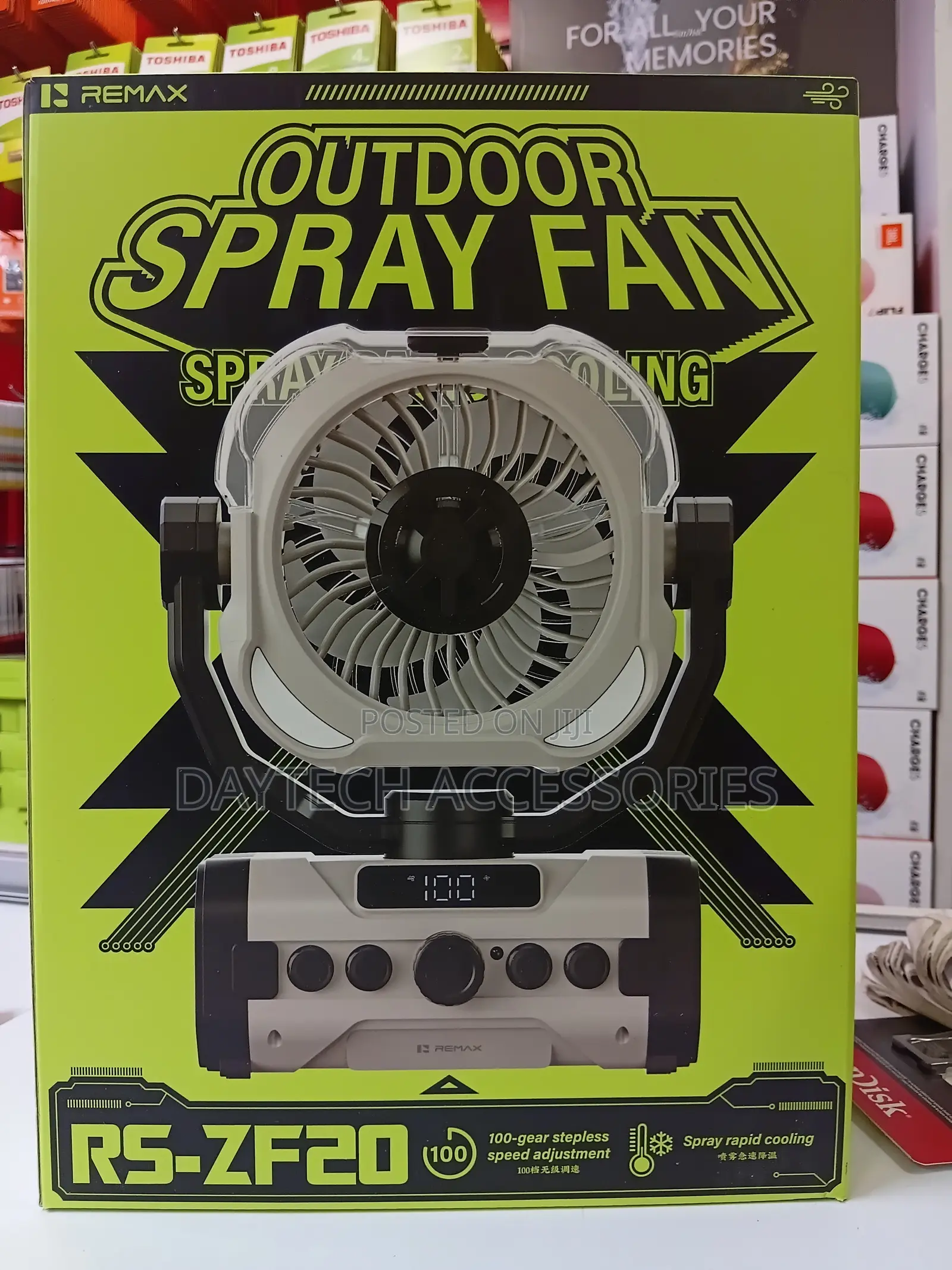 REMAX RS-ZF20 Upgraded Outdoor Camping Fan, 100-Speed High-Definition.