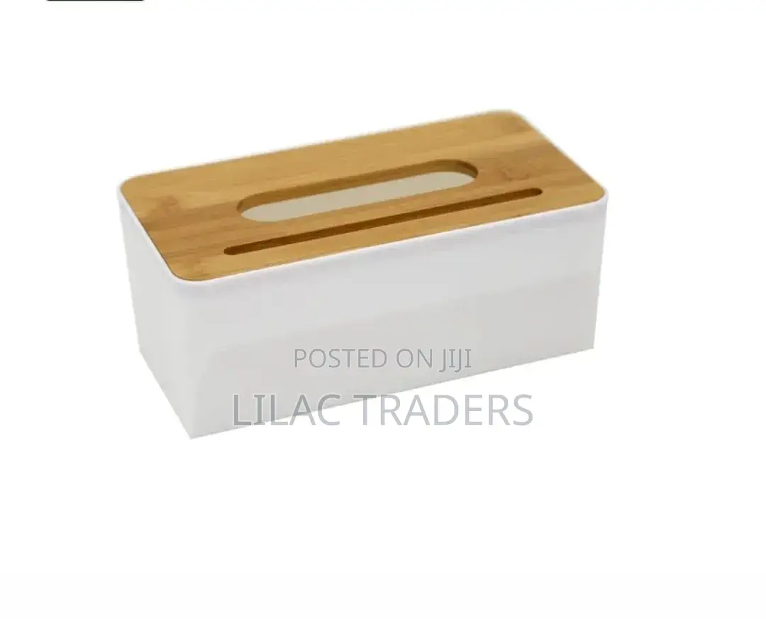 Napkin/ Serviette Holder With Bamboo Wood Cover * Gale