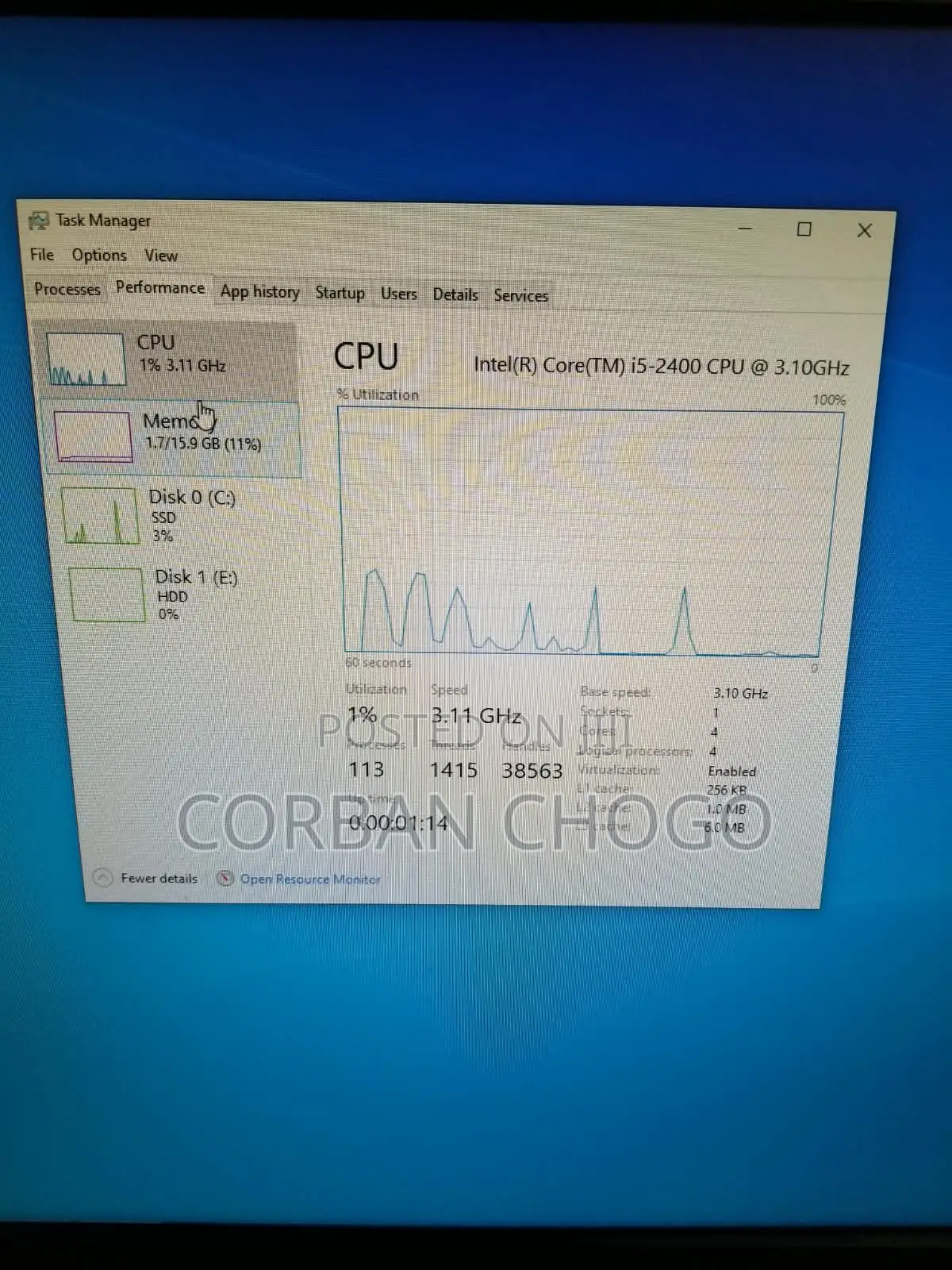 Desktop Computer Dell OptiPlex 790 16GB Intel Core i5 HDD+SSD 256GB
