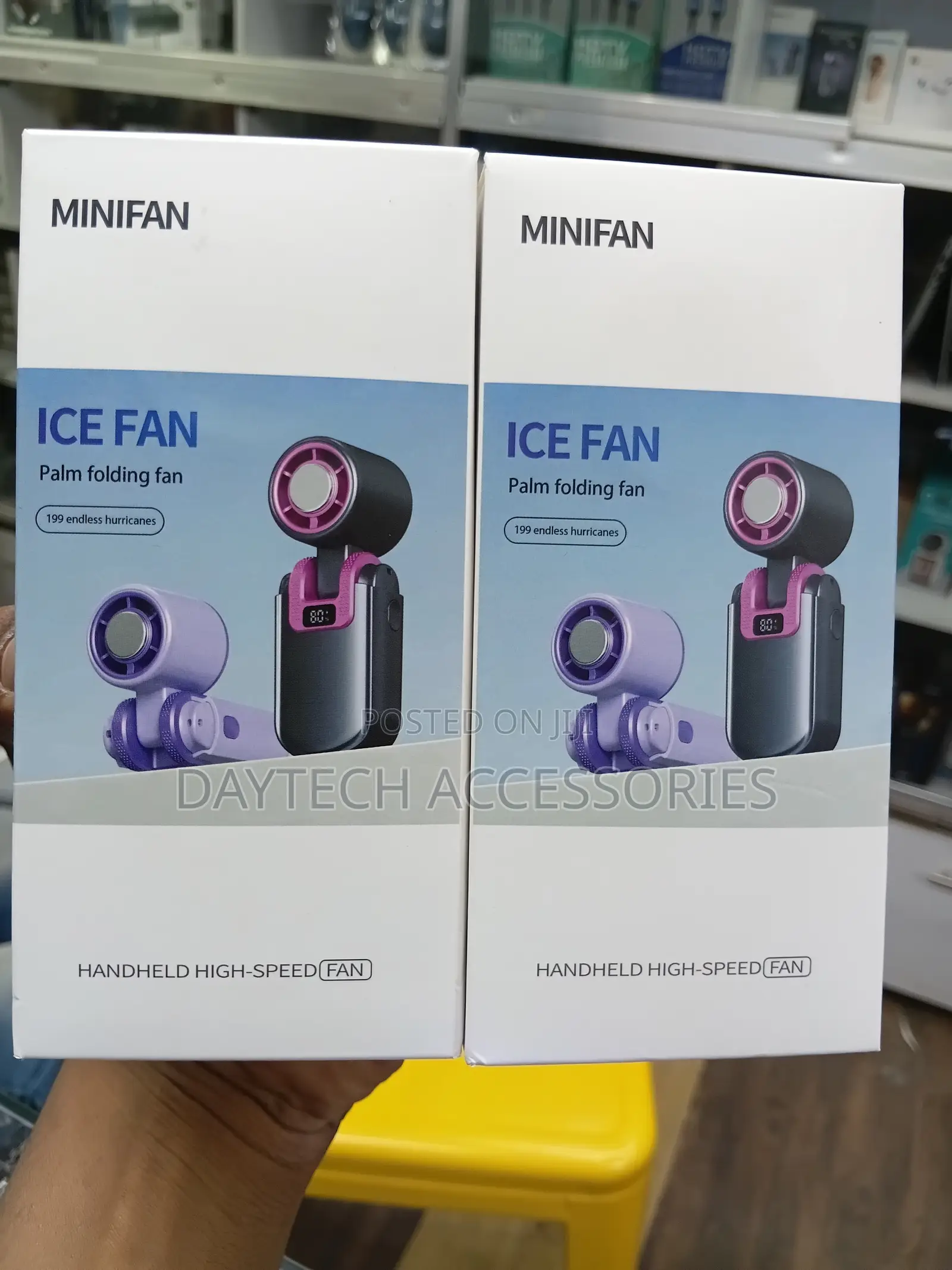 Minifan Ice Fan Portable and Foldable Handheld High-Speed Fan