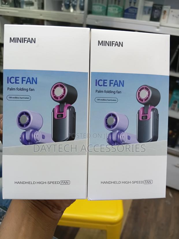 Minifan Ice Fan Portable and Foldable Handheld High-Speed Fan