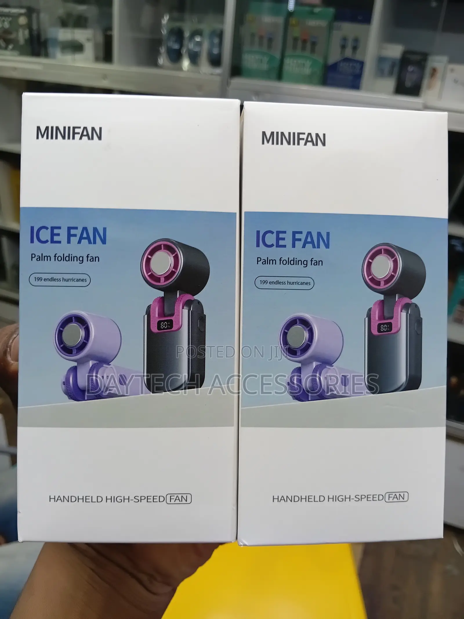 Minifan Ice Fan Portable and Foldable Handheld High-Speed Fan