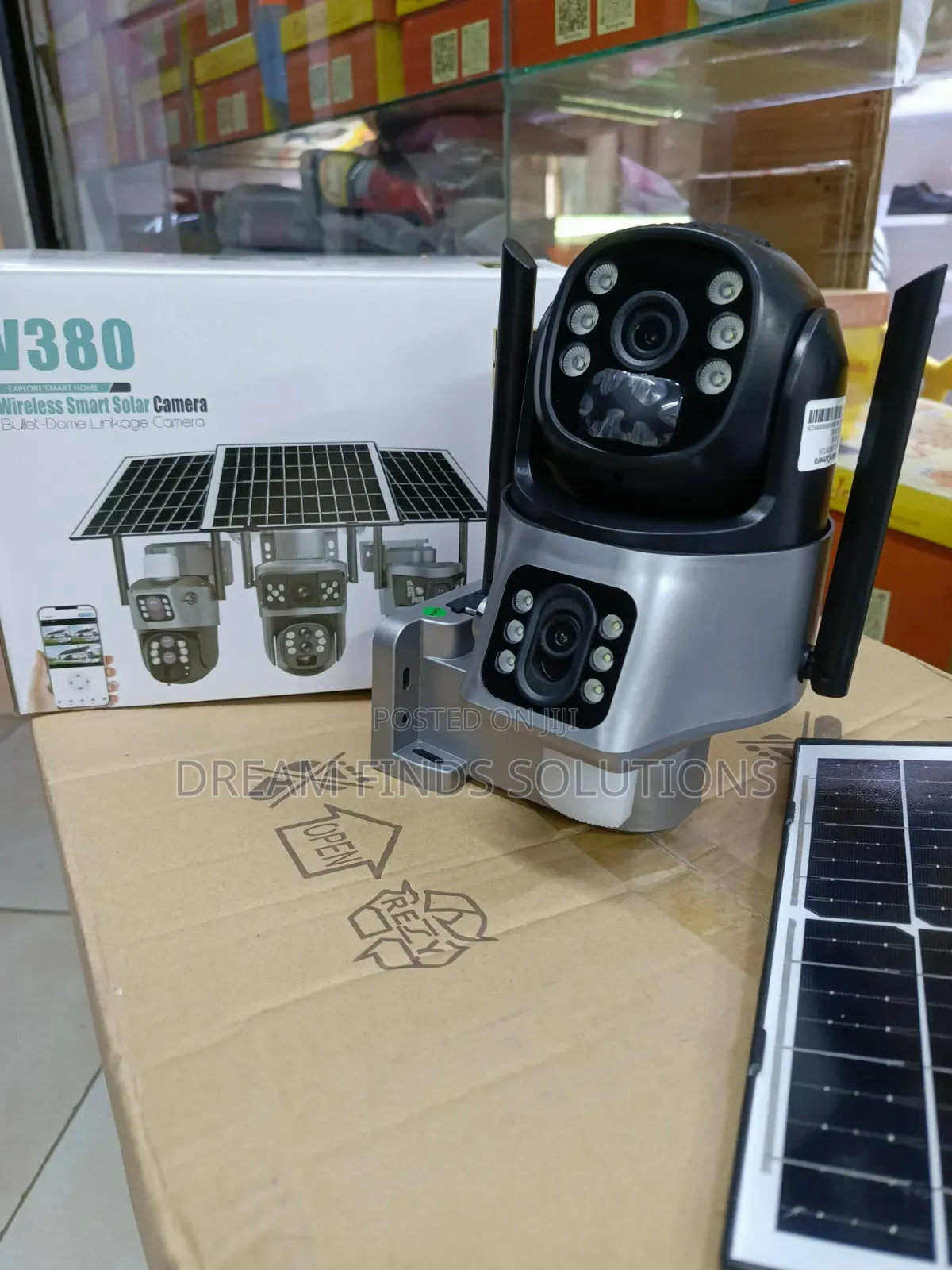 STOP THIEVES! 24/7 Off-Grid V380 Triple-Lens Solar CCTV