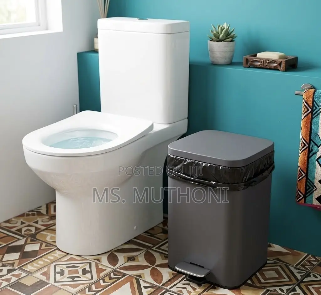 Gray Steel 5L  Hygiene Pedal Bin