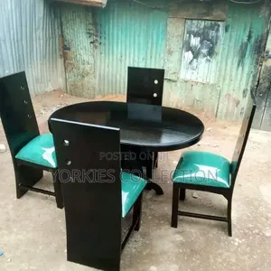 Modern Round 4-Seater Dining Set