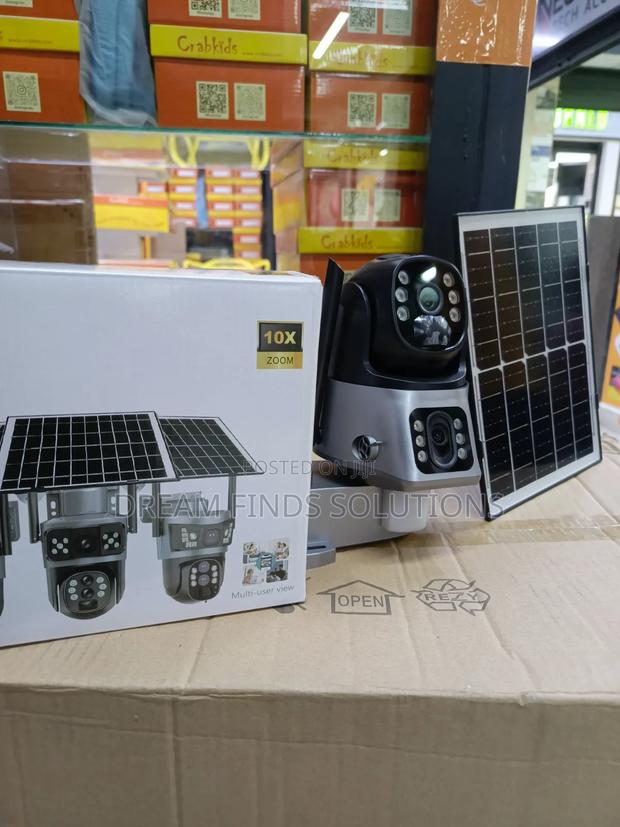 Next-Gen Surveillance: V380 Pro 3-Lens Solar Smart Camera