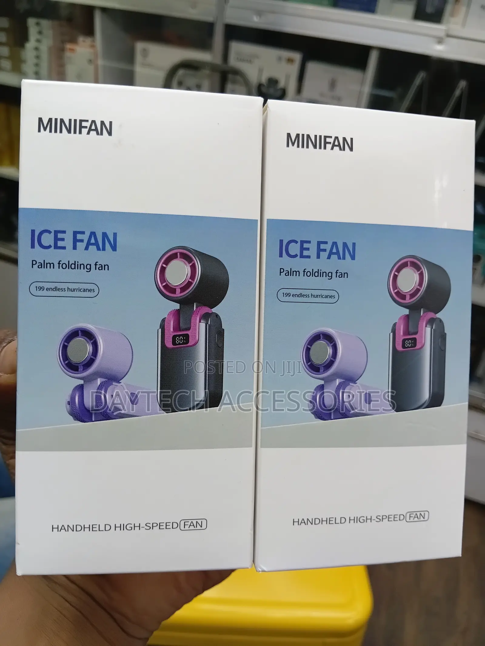 Minifan Ice Fan Portable and Foldable Handheld High-Speed Fan