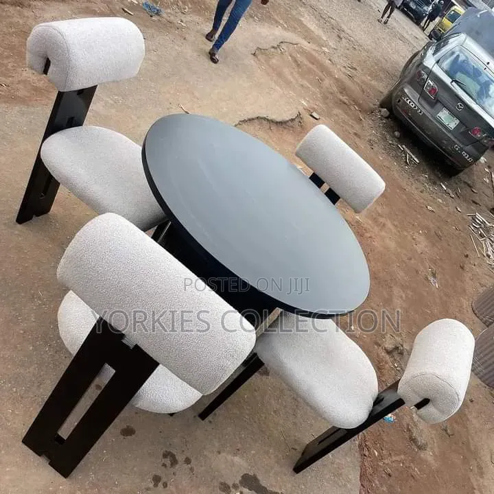 Modern Round 4-Seater Dining Set