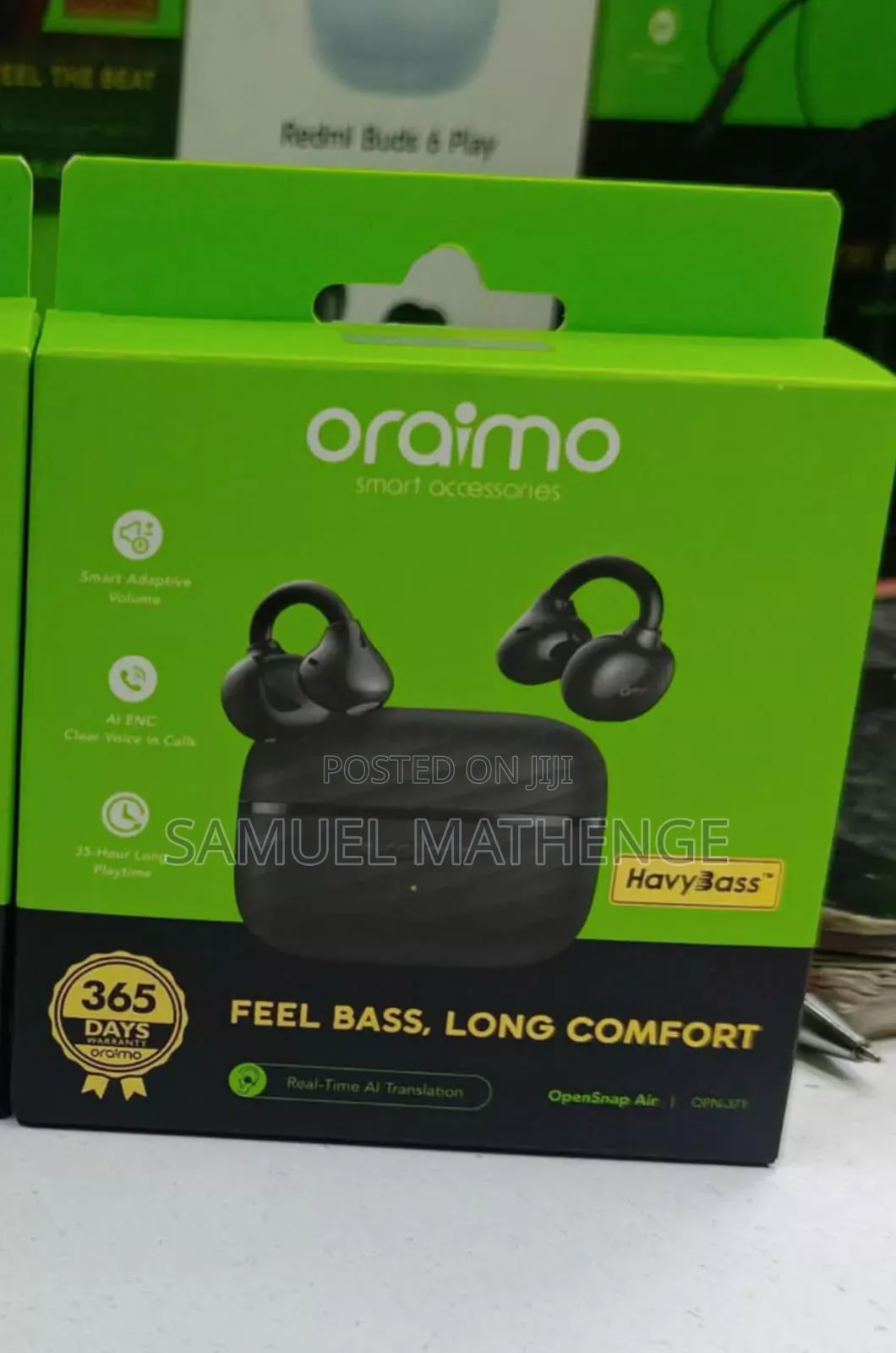 Oraimo OpenSnap Air Bluetooth Earbuds