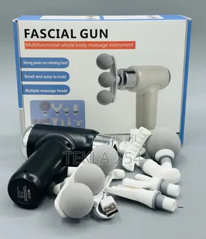 Portable Multi-Head Fascia Massage Gun.