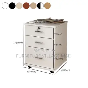 Office Cabinet; 3- Drawer File Cabinet With Pedestal