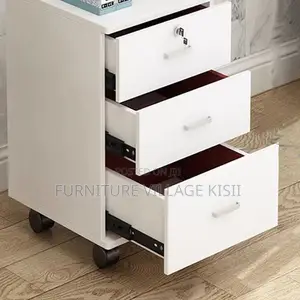 Office Cabinet; 3- Drawer File Cabinet With Pedestal