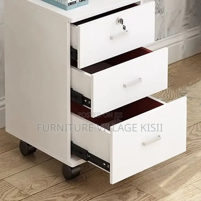 Office Cabinet; 3- Drawer File Cabinet With Pedestal