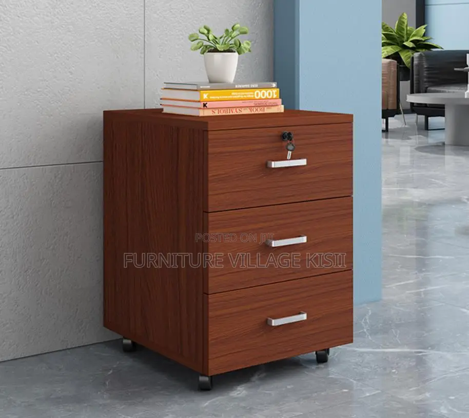 Office Cabinet; 3- Drawer File Cabinet With Pedestal