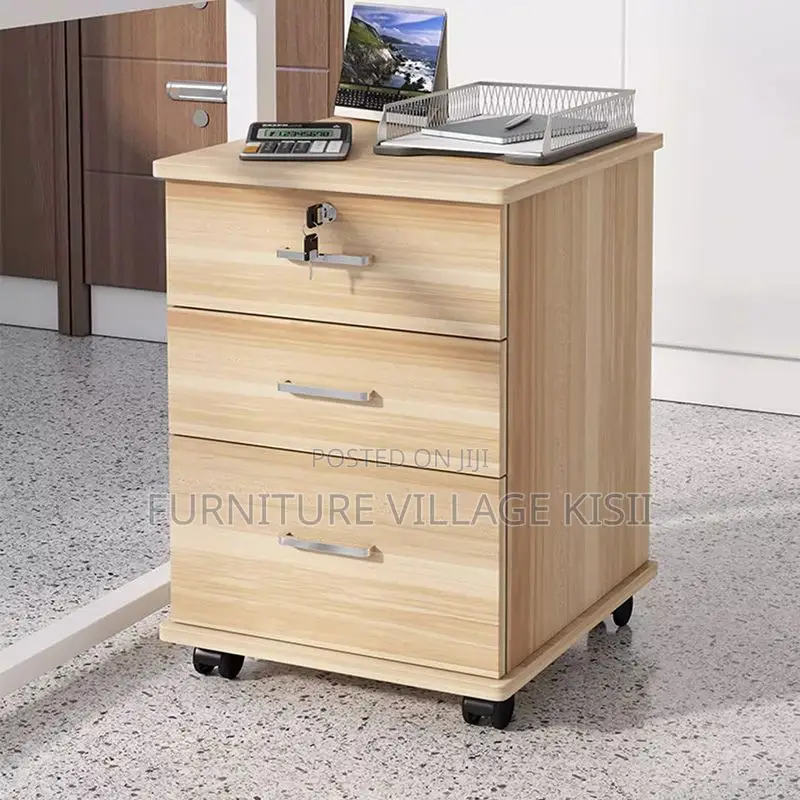 Office Cabinet; 3- Drawer File Cabinet With Pedestal