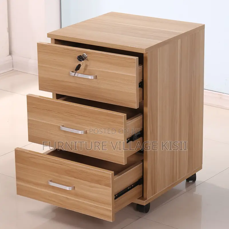 Office Cabinet; 3- Drawer File Cabinet With Pedestal