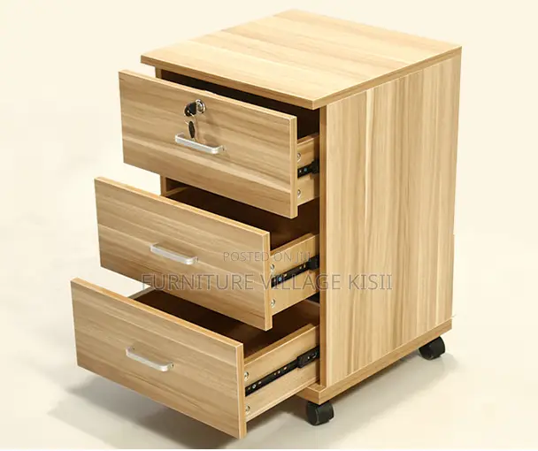 Office Cabinet; 3- Drawer File Cabinet With Pedestal