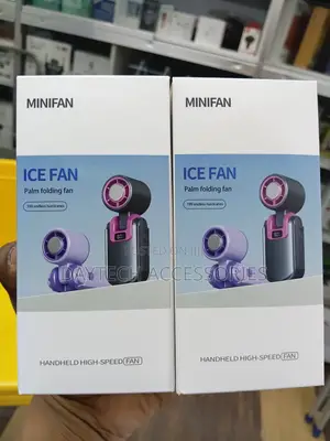 Mini Fan Ice Fan Palm Folding Fan Handheld Rechargeable Personal Fan.