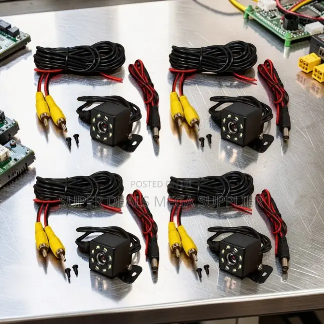 Wide-Angle View Night Vision Back Up 8 LEDs Car Rear Reverse Cameras