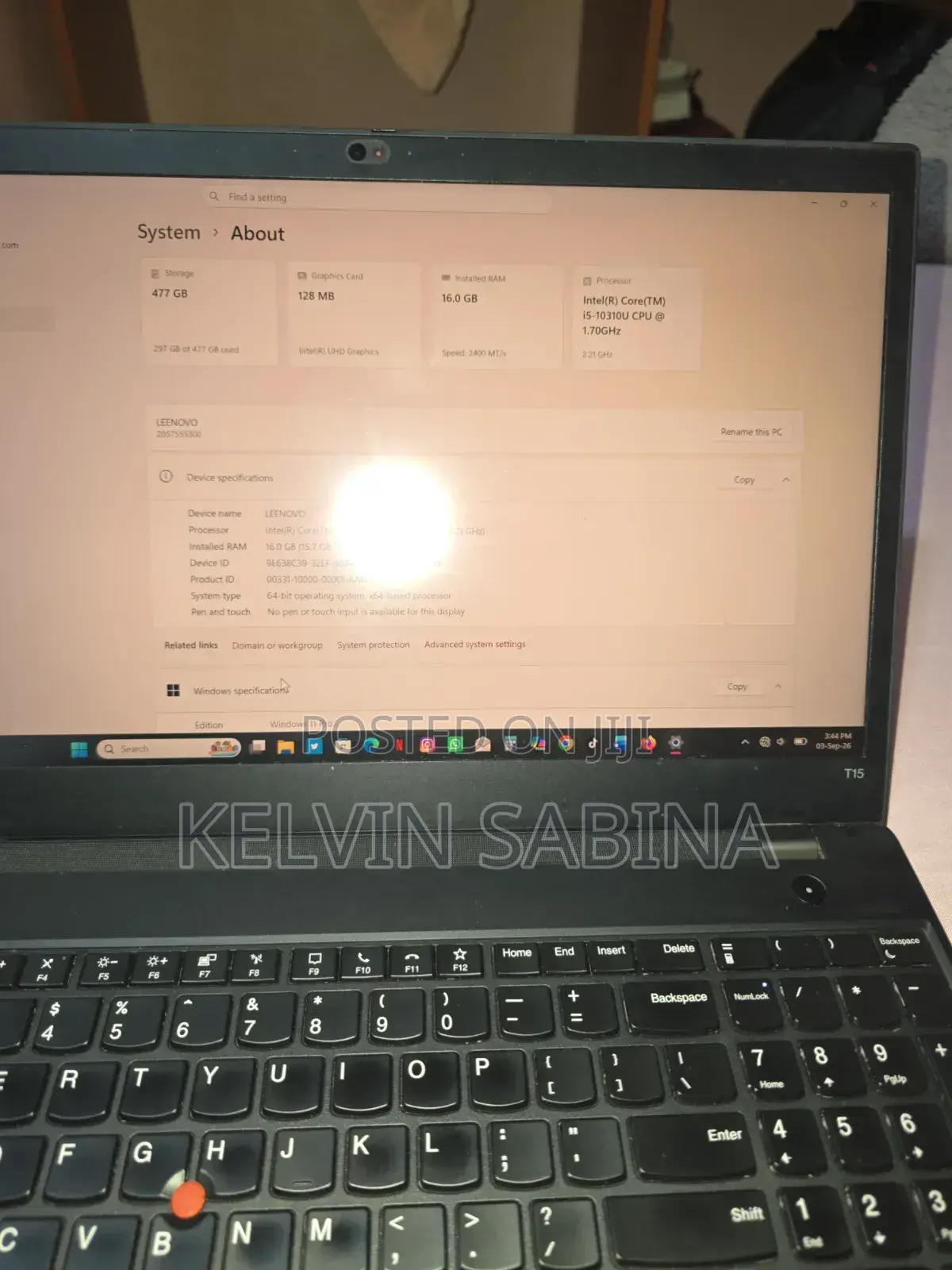 Laptop Lenovo ThinkPad T15 Gen1 16GB Intel Core 5 SSD 512GB