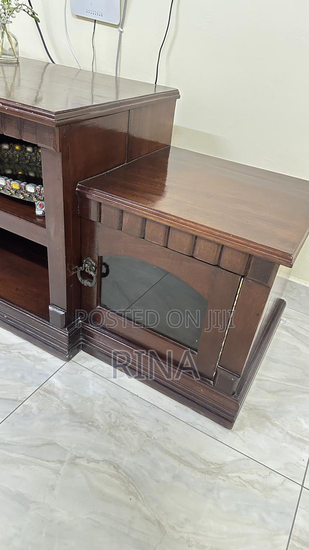 Solid Mvule Wood TV Console - thumbnail 2