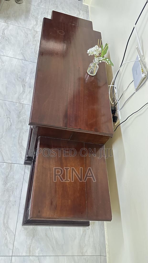 Solid Mvule Wood TV Console - thumbnail 3
