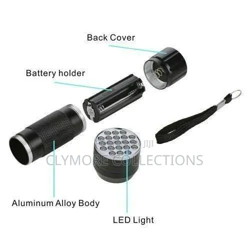 Portable UV Blacklight Torch Light for Gemstones,& Currency Check