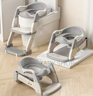 3-in-1 Foldable Baby Potty Training Seat With Step Ladder