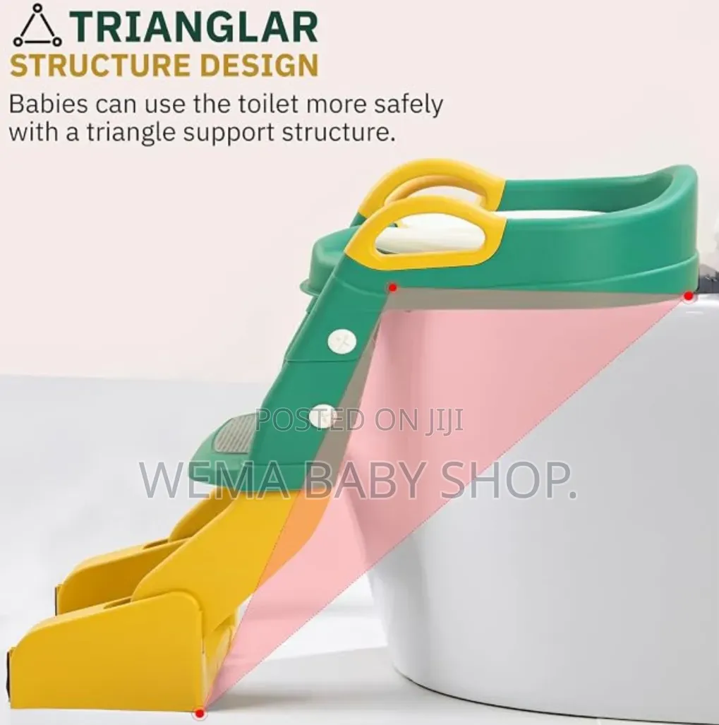 3-in-1 Foldable Baby Potty Training Seat With Step Ladder