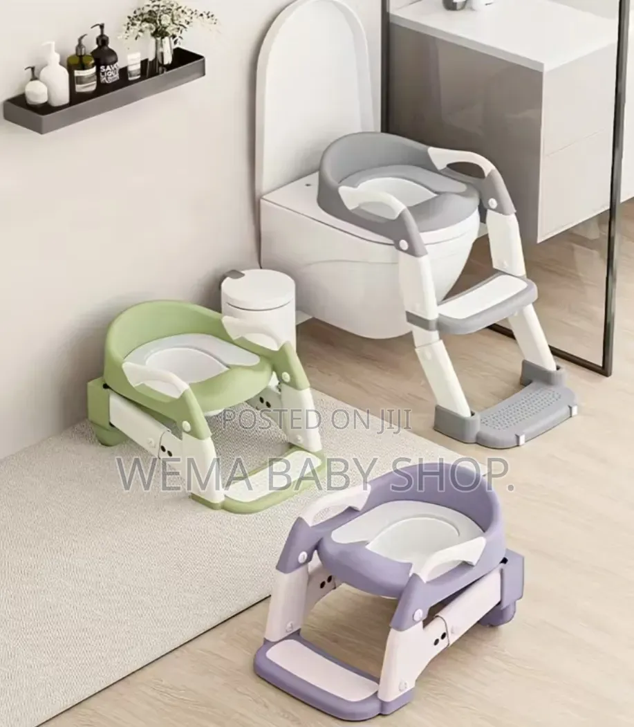 3-in-1 Foldable Baby Potty Training Seat With Step Ladder