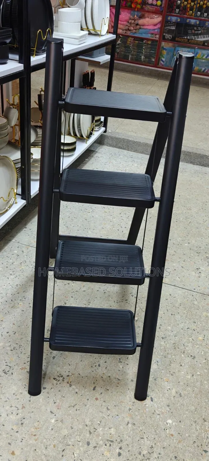 4 Layer Metallic Ladder
-Black Colour