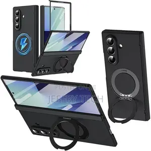 Magnetic Case for Samsung Galaxy Z Fold 7 Stand Cover 360 Rotating Rin