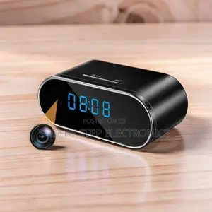 Compact Nightvision WiFi Alarm Table Clock Hidden Spy Camera