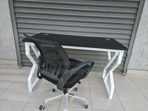1.2metres Metallic Frame Office Desk and Mesh Chair