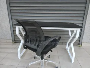 1.2metres Metallic Frame Office Desk and Mesh Chair
