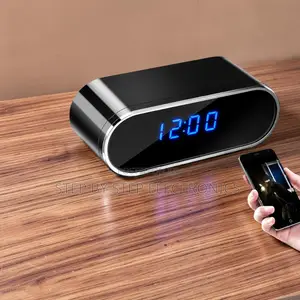 Remote Motion Alert WiFi Alarm Table Clock Hidden Spy Camera